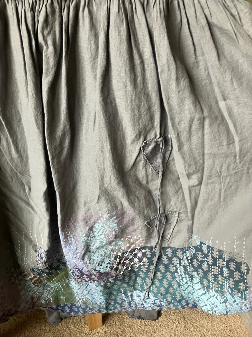 Blue Fish Boho Barclay Fusion Pant Skirt with Multicolor Hand Painted Design - Picture 9 of 13
